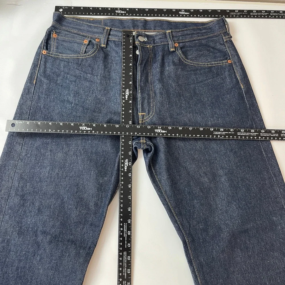 Levis Jeans Mens 36x32 Blue 501 XX Original Button Fly Shrink to Fit Indigo Wash